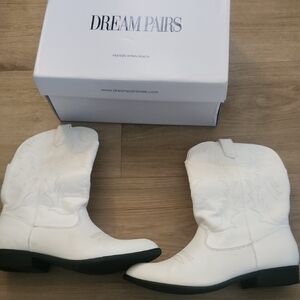 Kids White Cowbow Boots